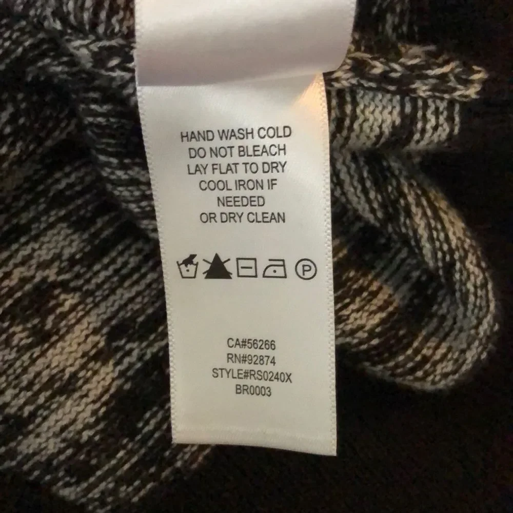 Splendid Heathered Grey Mock Neck Sweater Long Sleeve NWT size Large